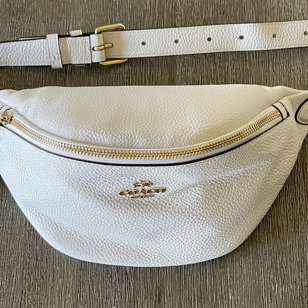 Coach Off white leather Belt Bag